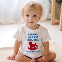 De Bebé Detuve Mi Juego Para Estar Aquí (Junior) Camiseta