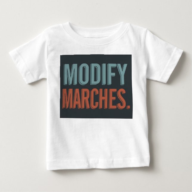 De Bebé Diseñar una camiseta con el lema "Modificar marcha (Anverso)