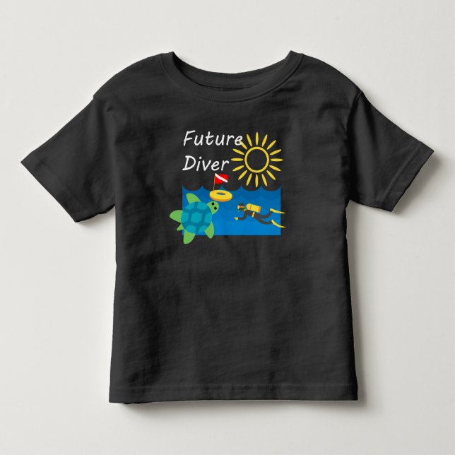 De Bebé Diseño del Buceador Futuro - Camiseta Toddler Fine (Anverso)