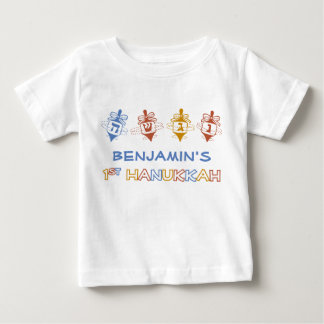 De Bebé Dreidels 1r Jánuca personalizó la camiseta del