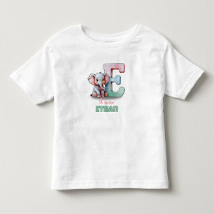 De Bebé E es para Ethan – Camiseta personalizada para niño
