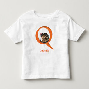 De Bebé El ABC Animal Q es para camiseta cuadrada