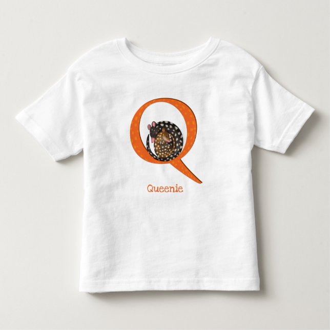 De Bebé El ABC Animal Q es para camiseta cuadrada (Anverso)