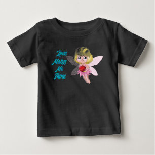 De Bebé El amor me hace brillar niños camiseta - Corazón l