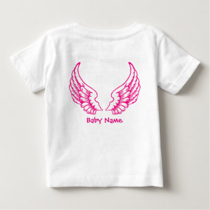De Bebé El ángel se va volando la camiseta rosada conocid