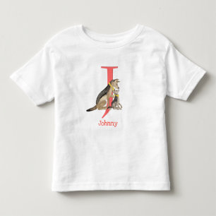 De Bebé El animal ABC J es para la camiseta jackal