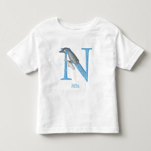 De Bebé El animal ABC N es para la camiseta narwhal