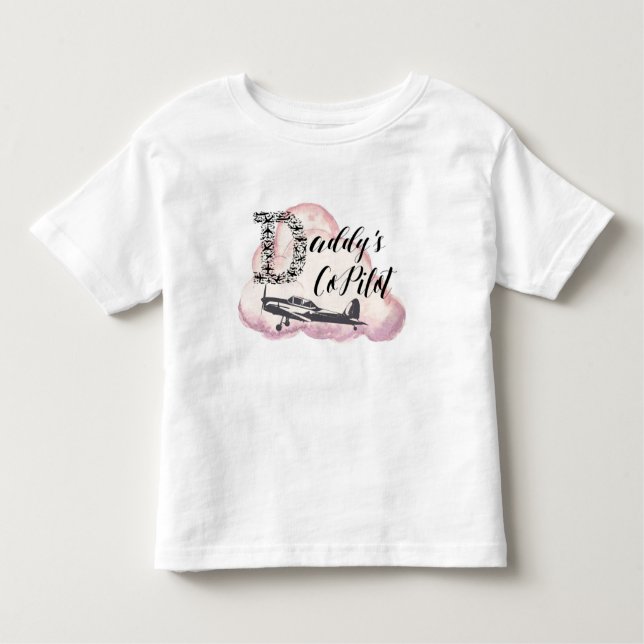 De Bebé El copiloto del papá, camiseta del niño, niños del (Anverso)