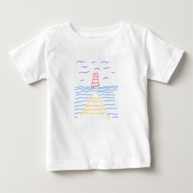 De Bebé El faro y la camiseta del muelle (Anverso)