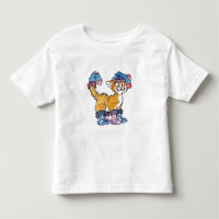 El gatito del calcetín embroma la camiseta