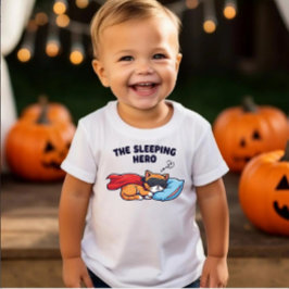 De Bebé El héroe durmiente", una pequeña camiseta del gato