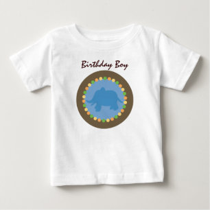 De Bebé El parque zoológico puntea la camiseta del niño