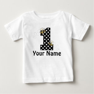 De Bebé El primer cumpleaños manosea la camiseta