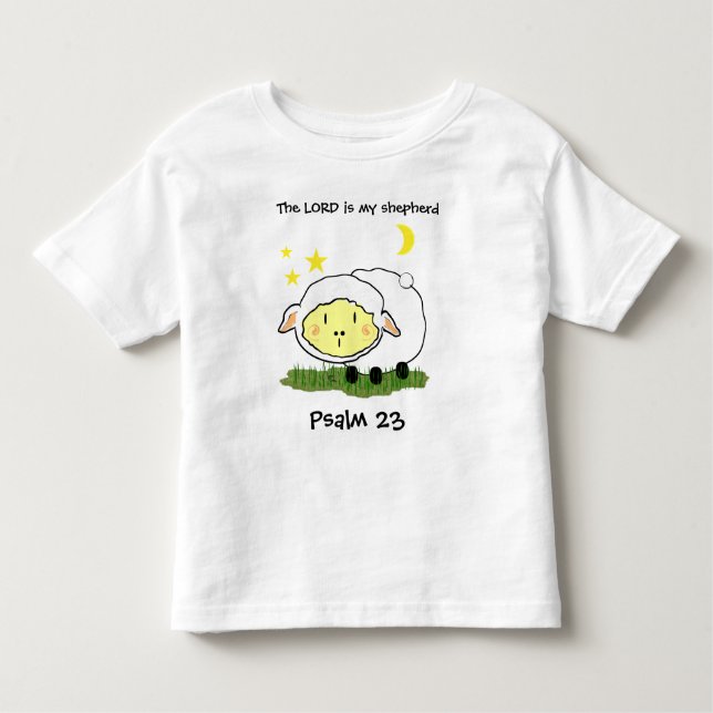 De Bebé El SEÑOR es mi pastor Salmo 23 Camiseta infantil (Anverso)