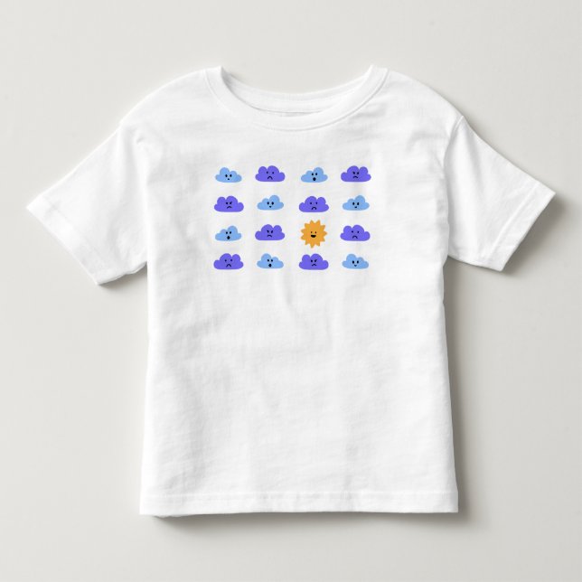 De Bebé El sol saldrá - Nubes y camiseta solar (Anverso)