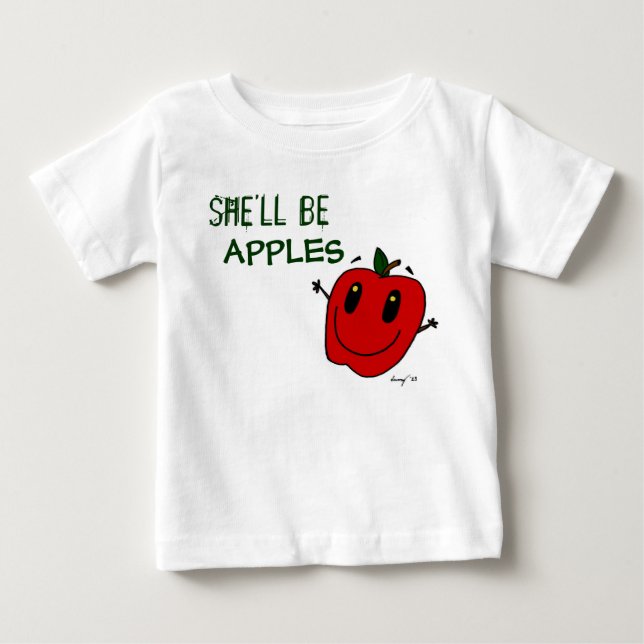 De Bebé ELLA SERÁ APLICADA Camiseta Infantil (Anverso)