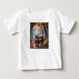 De Bebé en la camiseta blanca lindos dos pequeños conejito