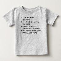 Es el mío… camiseta del niño