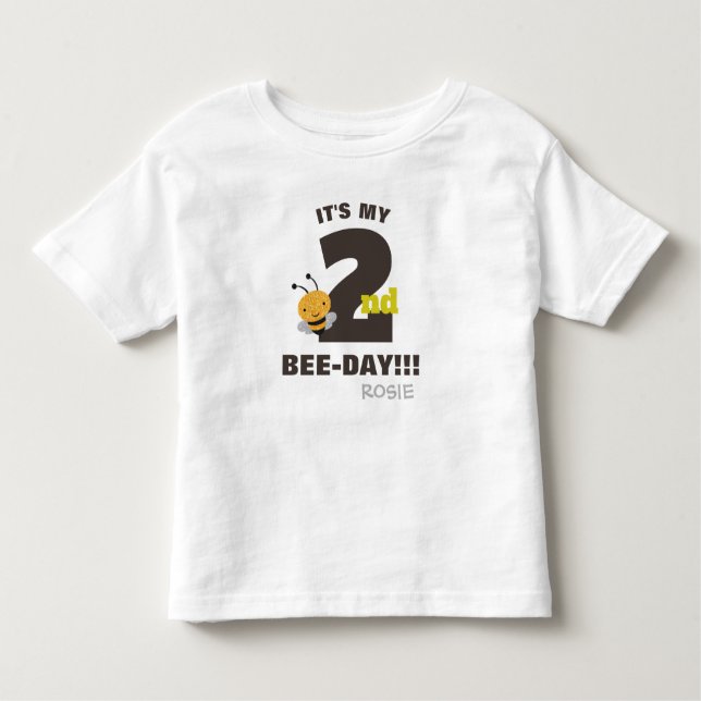 De Bebé Es mi camiseta personalizada 2do Abeja-Día (Anverso)