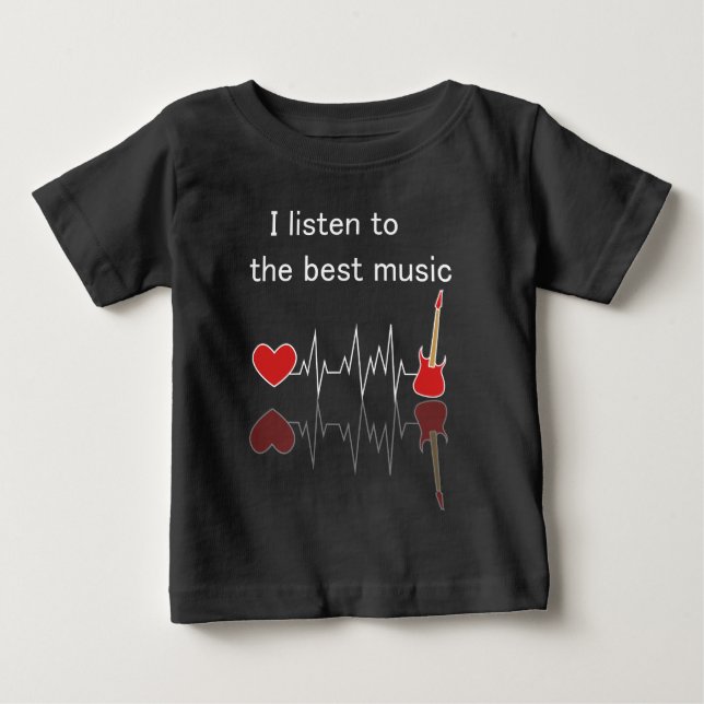 De Bebé Escucha la mejor camiseta musical (Anverso)