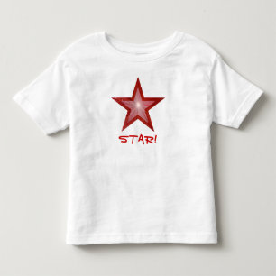 De Bebé Estrella roja '¡STAR!' camiseta infantil blanca