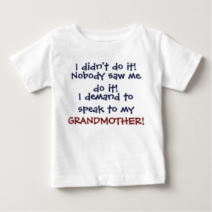 De Bebé ¡Exijo hablar con mi ABUELA! Camiseta para bebés