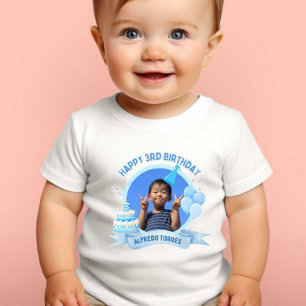 De Bebé Feliz 3 cumpleaños Imprimir camiseta moderna para