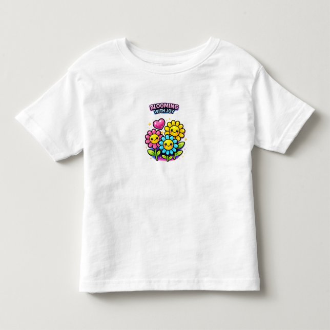 De Bebé Flores que Florecen con Alegría – Camiseta para Ni (Anverso)