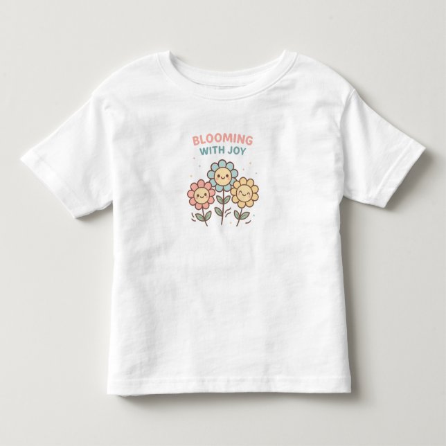 De Bebé Flores que Florecen con Alegría – Camiseta para Ni (Anverso)