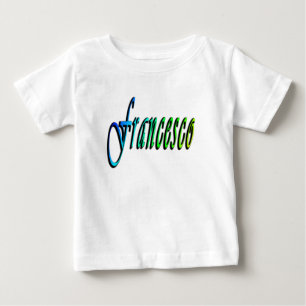 De Bebé Francesco, Nombre, Logo, Camiseta blanca para niño
