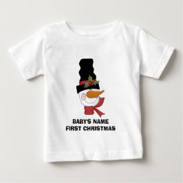 De Bebé Frosty Snowman primera camiseta navideña