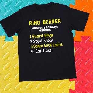 De Bebé Funny Ring Bearer Camiseta Boda Pareja Nombre