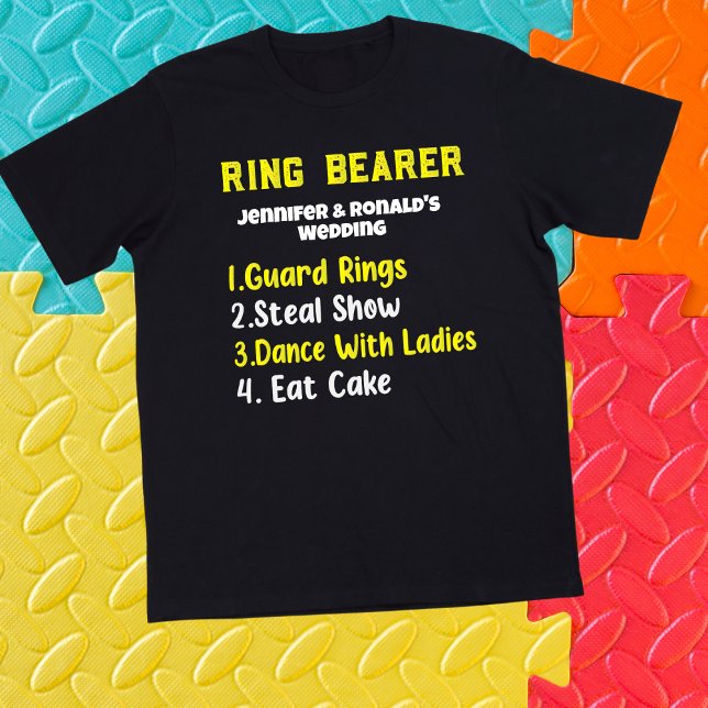 De Bebé Funny Ring Bearer Camiseta Boda Pareja Nombre (Subido por el creador)