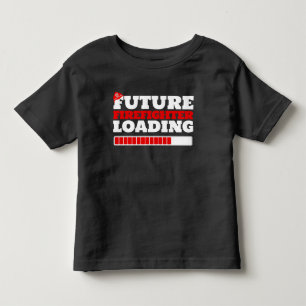 De Bebé Futuro bombero cargando niños camiseta negra