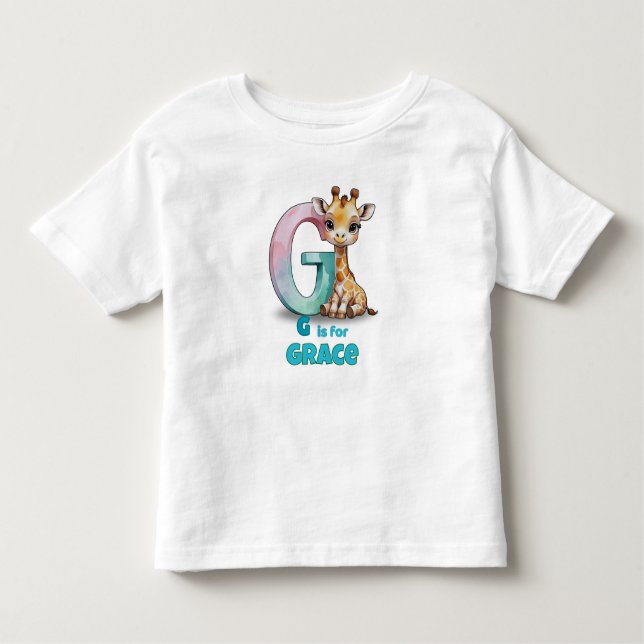 De Bebé G es para Grace - Camiseta personalizada para niño (Anverso)