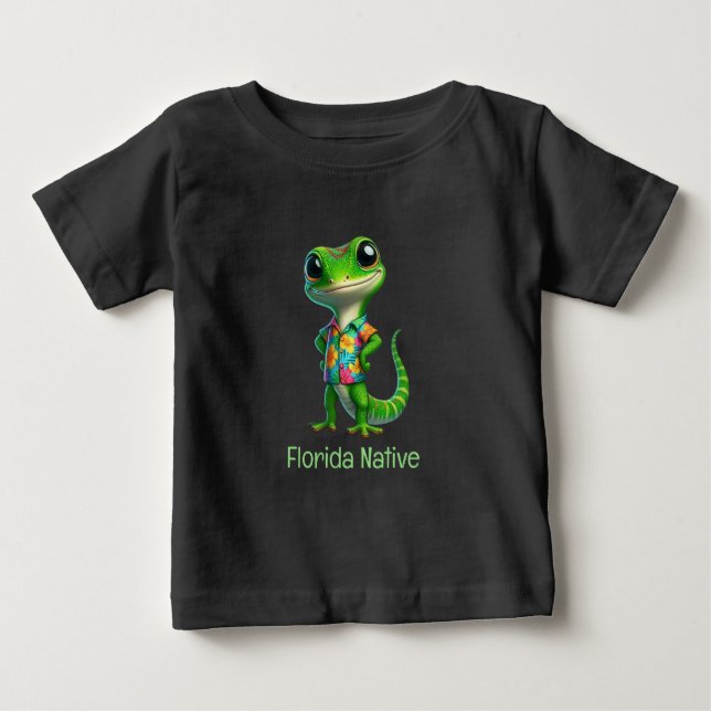 De Bebé Gecko en camiseta tropical (Anverso)