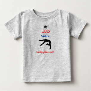 De Bebé Gimnasia Camiseta "Mi Hermana Mayor" Volteretas