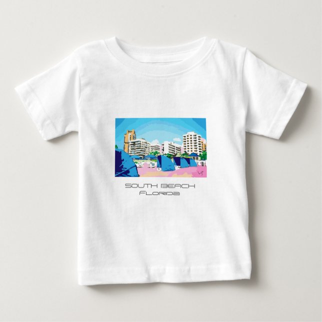 De Bebé Guay SOUTH BEACH, MIAMI, camiseta FLORIDA (Anverso)