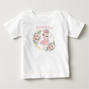 De Bebé Hermosa acuarela Ballerina Leche Camiseta