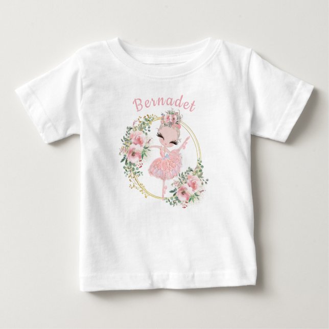 De Bebé Hermosa acuarela Ballerina Leche Camiseta (Anverso)