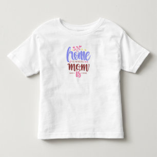 De Bebé Hogar es donde está mamá camiseta para niños peque