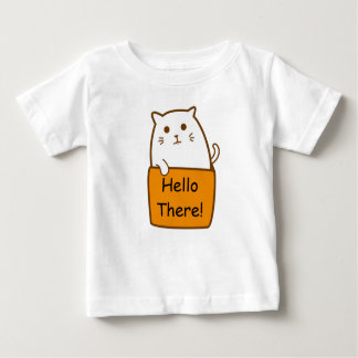 De Bebé Hola allí camiseta linda del gatito del gato