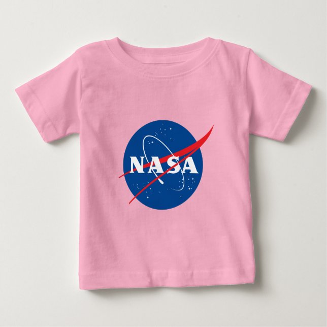 De Bebé Icónica Camiseta Rosa Celestial NASA Baby (Anverso)