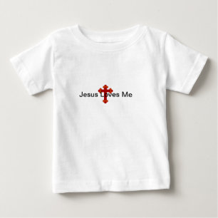 De Bebé Jesús me ama camiseta infantil