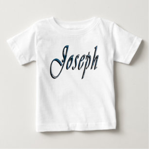 De Bebé Joseph, Nombre, Logo, Camiseta Blanca Bebés