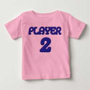 De Bebé Jugador 2 Camiseta para bebés sin brillo