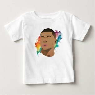 De Bebé Kylian Mbappe Arcoiris Acuarela Niños Camiseta