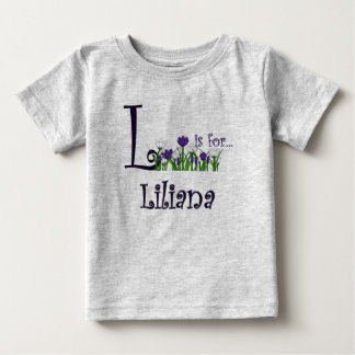 De Bebé L es para la camiseta Liliana Cute Spring Flowers