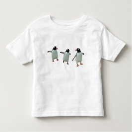 De Bebé La camiseta del niño del pingüino del baile