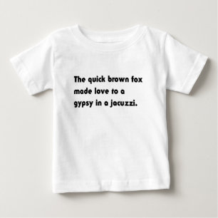 De Bebé La Camiseta Pangrama del Zorro Marrón Rápido... Ja